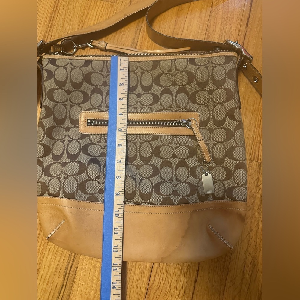 COACH 9349 Signature Crossbody Bag Brown Women - Picture 10 of 16